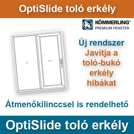 Műanyag erkélyajtó - OptiSlide - toló