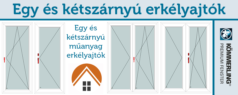 Műanyag erkélyajtó - kömmerling