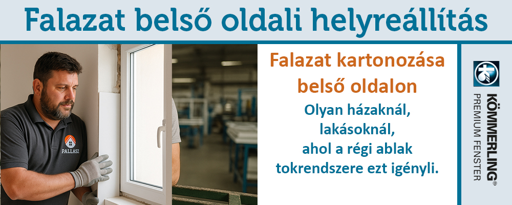 Műanyag ablak falazat helyreállítása