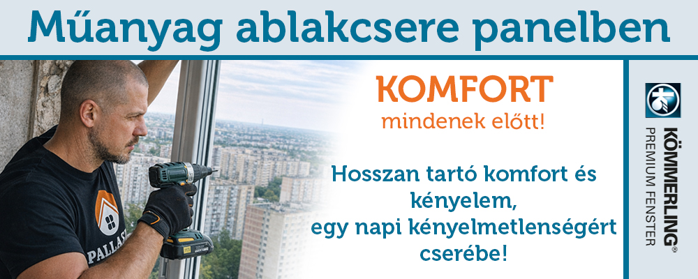 Műanyag ablakcsere panel lakásban