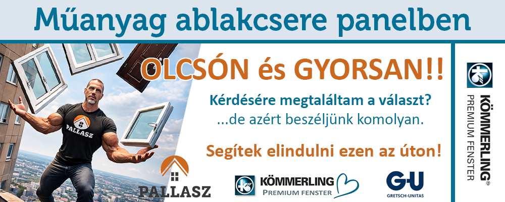 Műanyag ablakcsere panelben