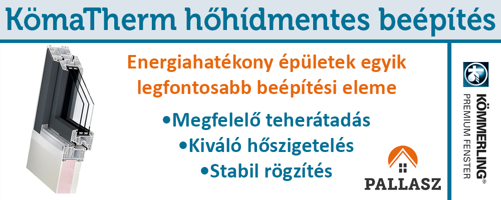 KömaTherm - hőhídmentes nyílászáró-beépítés