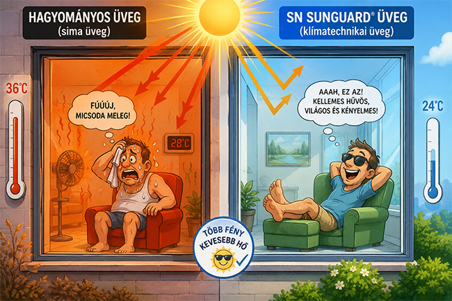 SN SunGuard üveg, klímatechnikai üveg, napvédő üveg, hővédő üvegezés, energiatakarékos ablak, háromrétegű üveg, műanyag ablak üvegezés SN SunGuard üveg, klímatechnikai üveg, napvédő üveg, hővédő üvegezés, energiatakarékos ablak, háromrétegű üveg, műanyag ablak üvegezés