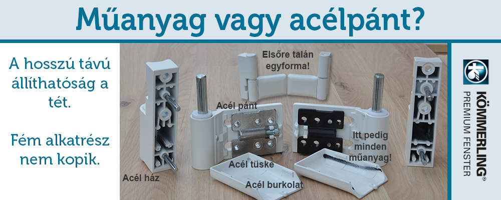 Acélpántok a műanyag bejárati ajtó esetében