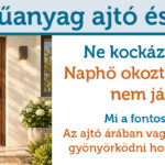 Színes műanyag bejárati ajtó és a naphő